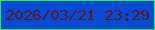 文字の大きさ：3、枠の色：2aed42、背景の色：074bd5、文字の色：551923 無料ブログパーツのブログ時計