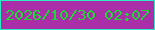文字の大きさ：4、枠の色：2aeec2、背景の色：aa2ea8、文字の色：1bda36 無料ブログパーツのブログ時計