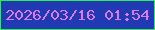 文字の大きさ：2、枠の色：2aef52、背景の色：203ab3、文字の色：de78e6 無料ブログパーツのブログ時計