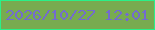 文字の大きさ：3、枠の色：2af089、背景の色：78ab50、文字の色：736bcf 無料ブログパーツのブログ時計