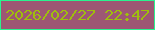 文字の大きさ：3、枠の色：2af38e、背景の色：9d5773、文字の色：9fbe0c 無料ブログパーツのブログ時計
