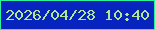 文字の大きさ：5、枠の色：2af49b、背景の色：0724bf、文字の色：b3e697 無料ブログパーツのブログ時計