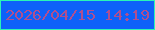 文字の大きさ：1、枠の色：2af5b6、背景の色：0e61f9、文字の色：b04f8f 無料ブログパーツのブログ時計
