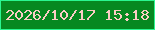 文字の大きさ：1、枠の色：2af691、背景の色：068821、文字の色：fbcdc5 無料ブログパーツのブログ時計