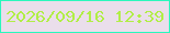 文字の大きさ：1、枠の色：2af7bc、背景の色：eadeeb、文字の色：b1ee46 無料ブログパーツのブログ時計