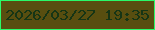 文字の大きさ：1、枠の色：2af969、背景の色：584e10、文字の色：163515 無料ブログパーツのブログ時計