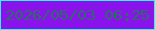 文字の大きさ：2、枠の色：2af9f0、背景の色：8913ea、文字の色：296d67 無料ブログパーツのブログ時計