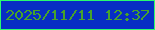 文字の大きさ：2、枠の色：2afb6e、背景の色：072ec4、文字の色：47a32b 無料ブログパーツのブログ時計