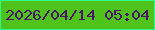 文字の大きさ：5、枠の色：2afb89、背景の色：4fc31c、文字の色：48176c 無料ブログパーツのブログ時計