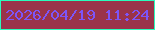 文字の大きさ：2、枠の色：2afbbc、背景の色：9a334a、文字の色：7d55f7 無料ブログパーツのブログ時計