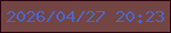 文字の大きさ：2、枠の色：2b010f、背景の色：734543、文字の色：4a67ca 無料ブログパーツのブログ時計