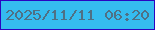 文字の大きさ：4、枠の色：2b04c1、背景の色：35bcef、文字の色：4f7084 無料ブログパーツのブログ時計
