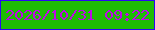 文字の大きさ：4、枠の色：2b05f4、背景の色：1ebc05、文字の色：be08e7 無料ブログパーツのブログ時計