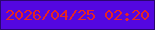 文字の大きさ：1、枠の色：2b0670、背景の色：5407e0、文字の色：e52525 無料ブログパーツのブログ時計