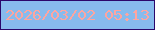 文字の大きさ：5、枠の色：2b076b、背景の色：87bbed、文字の色：fda5a0 無料ブログパーツのブログ時計