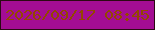 文字の大きさ：5、枠の色：2b0913、背景の色：a30d93、文字の色：934700 無料ブログパーツのブログ時計