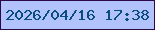 文字の大きさ：5、枠の色：2b0949、背景の色：b1c3fa、文字の色：094d7f 無料ブログパーツのブログ時計