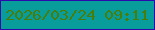文字の大きさ：4、枠の色：2b09ad、背景の色：089d9a、文字の色：487d0a 無料ブログパーツのブログ時計