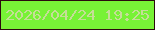 文字の大きさ：5、枠の色：2b0a0d、背景の色：78f236、文字の色：c5de97 無料ブログパーツのブログ時計