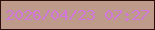 文字の大きさ：4、枠の色：2b0e0a、背景の色：be9a8a、文字の色：d376dc 無料ブログパーツのブログ時計