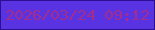 文字の大きさ：1、枠の色：2b0e92、背景の色：5933e1、文字の色：a32d8f 無料ブログパーツのブログ時計