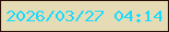 文字の大きさ：4、枠の色：2b0f06、背景の色：e5dcb6、文字の色：1cd9ff 無料ブログパーツのブログ時計