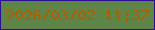文字の大きさ：3、枠の色：2b0f92、背景の色：5f8447、文字の色：b35d03 無料ブログパーツのブログ時計