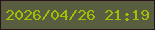 文字の大きさ：3、枠の色：2b131b、背景の色：595e41、文字の色：a4bd06 無料ブログパーツのブログ時計