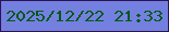文字の大きさ：2、枠の色：2b1354、背景の色：7480e0、文字の色：035816 無料ブログパーツのブログ時計