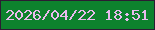 文字の大きさ：3、枠の色：2b1c32、背景の色：0d822d、文字の色：e9bbee 無料ブログパーツのブログ時計