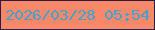 文字の大きさ：4、枠の色：2b1d3f、背景の色：f8886a、文字の色：47a1d3 無料ブログパーツのブログ時計