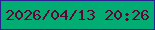 文字の大きさ：2、枠の色：2b2091、背景の色：01ad72、文字の色：5e0336 無料ブログパーツのブログ時計