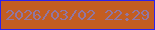 文字の大きさ：5、枠の色：2b22ee、背景の色：c35d22、文字の色：9076a3 無料ブログパーツのブログ時計