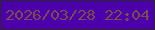 文字の大きさ：2、枠の色：2b262d、背景の色：4c00ac、文字の色：7a4d4a 無料ブログパーツのブログ時計