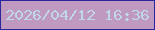 文字の大きさ：3、枠の色：2b269d、背景の色：c099c1、文字の色：bfd7e7 無料ブログパーツのブログ時計