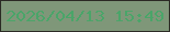 文字の大きさ：4、枠の色：2b2a24、背景の色：7f9779、文字の色：4aa569 無料ブログパーツのブログ時計