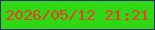 文字の大きさ：4、枠の色：2b2b7a、背景の色：2ed914、文字の色：f03a2c 無料ブログパーツのブログ時計