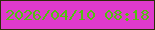 文字の大きさ：4、枠の色：2b2c08、背景の色：df3acd、文字の色：52c011 無料ブログパーツのブログ時計