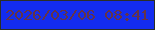 文字の大きさ：1、枠の色：2b2f25、背景の色：132cef、文字の色：643348 無料ブログパーツのブログ時計
