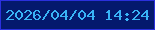 文字の大きさ：1、枠の色：2b30dd、背景の色：04196d、文字の色：39b4f6 無料ブログパーツのブログ時計