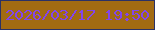 文字の大きさ：5、枠の色：2b3166、背景の色：a26b12、文字の色：8345ec 無料ブログパーツのブログ時計