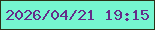 文字の大きさ：1、枠の色：2b3217、背景の色：75f6d0、文字の色：652c8a 無料ブログパーツのブログ時計