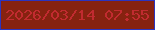 文字の大きさ：1、枠の色：2b34bf、背景の色：862210、文字の色：c12b30 無料ブログパーツのブログ時計