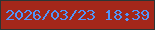 文字の大きさ：2、枠の色：2b3534、背景の色：a4271a、文字の色：5095fb 無料ブログパーツのブログ時計
