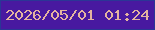 文字の大きさ：4、枠の色：2b3696、背景の色：4819a0、文字の色：e4b4a0 無料ブログパーツのブログ時計