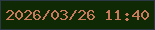 文字の大きさ：3、枠の色：2b3947、背景の色：0f2904、文字の色：c87a5a 無料ブログパーツのブログ時計