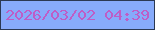 文字の大きさ：2、枠の色：2b3953、背景の色：87abfb、文字の色：be5dc6 無料ブログパーツのブログ時計