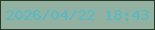 文字の大きさ：5、枠の色：2b3a27、背景の色：93b1a0、文字の色：53bac6 無料ブログパーツのブログ時計