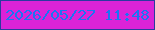 文字の大きさ：2、枠の色：2b3a9f、背景の色：db23d7、文字の色：1a75f3 無料ブログパーツのブログ時計