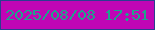 文字の大きさ：4、枠の色：2b3e90、背景の色：c006b5、文字の色：1ea38c 無料ブログパーツのブログ時計